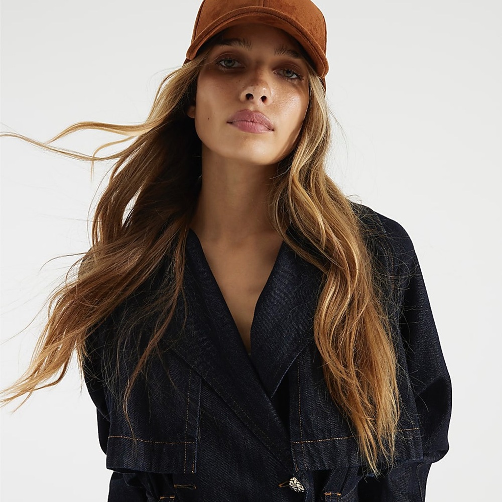 * 3FOR 20 * River Island Camel Faux Suede Cap